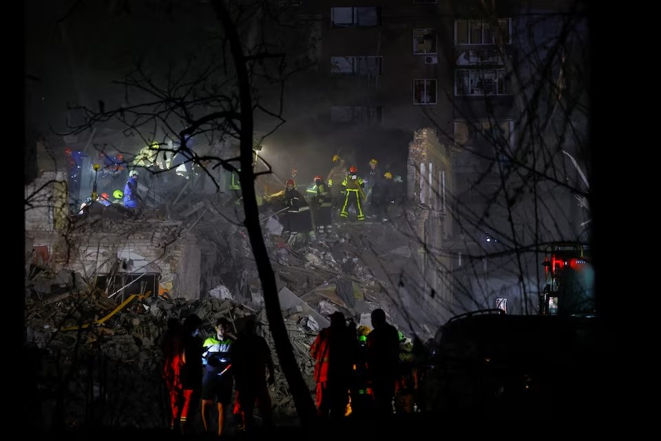 Drone, missile attack on Kyiv kills nine, injures more than 70, Ukrainian officials say