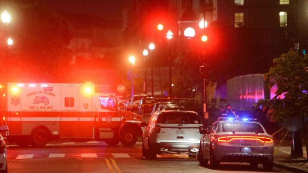 Two Israeli embassy staffers shot dead in central Washington, lone suspect held.