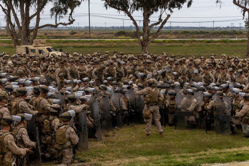 Marines prepare for Los Angeles deployment as protests spread across US