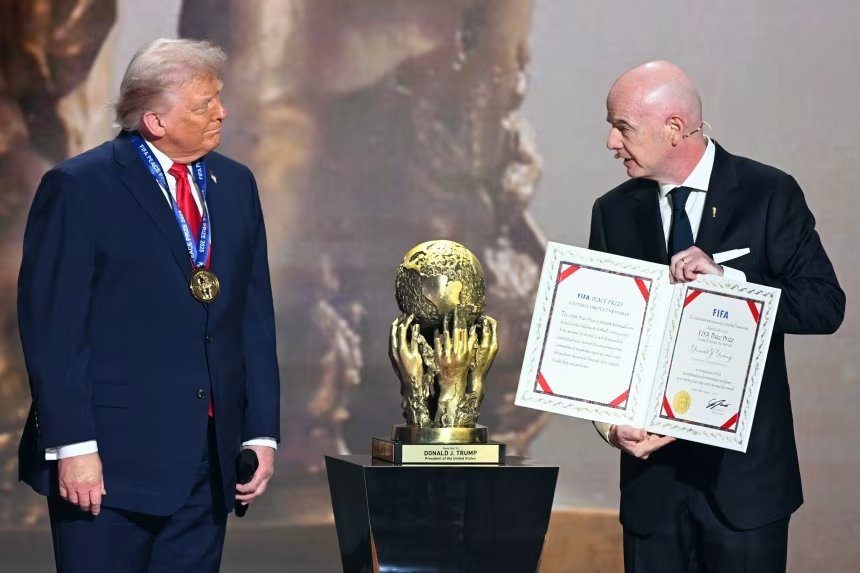 Trump Receives FIFA’s Inaugural Peace Prize from President Gianni Infantino