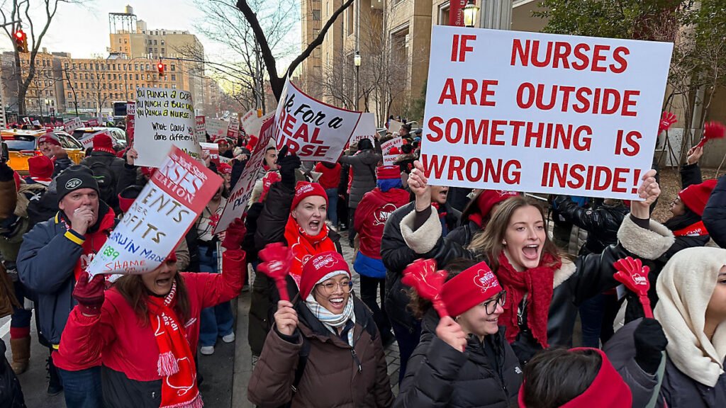 Healthcare tensions rise as thousands of nurses strike at New York City hospitals