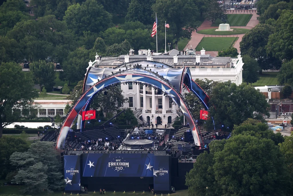Trump celebrates 80th birthday with an Iran deal and UFC cage fights at the White House